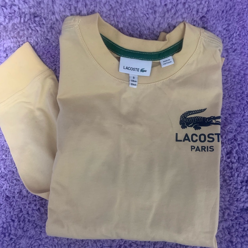 Lacoste Kids Yellow Sweatshirt with Logo